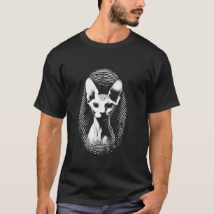 Sphynx-Katze Fingerabdruck - Vintage Kanadische Sp T-Shirt