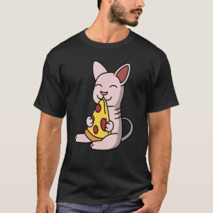 Sphynx-Katze frisst Pizza-Haustier T-Shirt