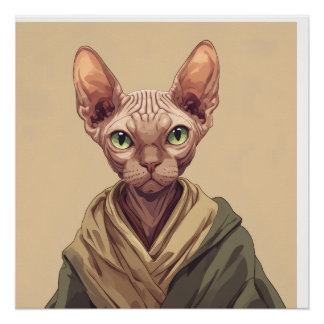 SPHYNX KATZE Glänzendes Poster