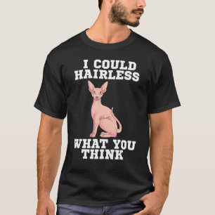 Sphynx Katze haarloses Haustier Züchter Tierarzt T-Shirt
