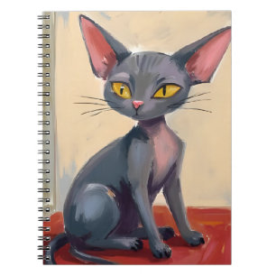 Sphynx-Katze   Haarloses Katzenhaustier Aquarell Notizblock