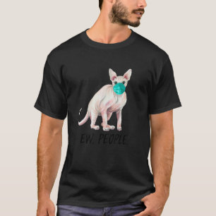 SPHYNX-Katze Iih Menschen Katze trägt Gesichtsmask T-Shirt