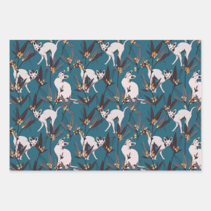 Sphynx-Katze lustige Kinder Muster Geschenkpapier Set