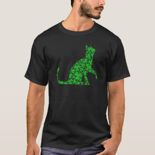 Sphynx-Katze Lustiger Shamrock Sphynx-Katze St. Pa T-Shirt
