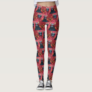 Sphynx-Katze mit Herzrosen Valentinstag Leggings