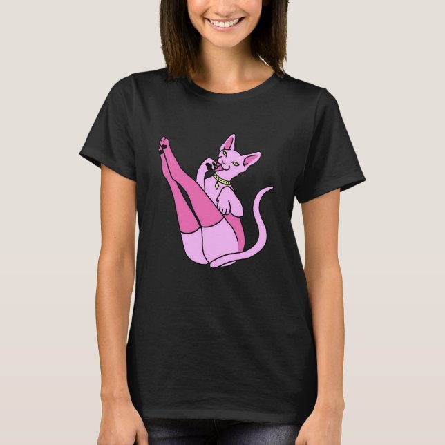 Sphynx-Katze Tänzer T-Shirt (Vorderseite)