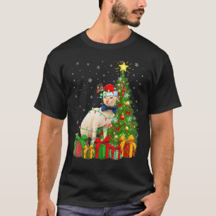 Sphynx-Katze   Weihnachtsbeleuchtung Weihnachtsman T-Shirt