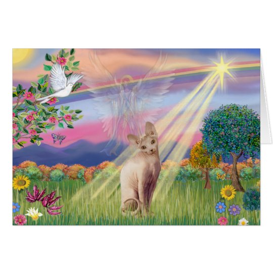 Sphynx Katze - Wolken-Engel Karte