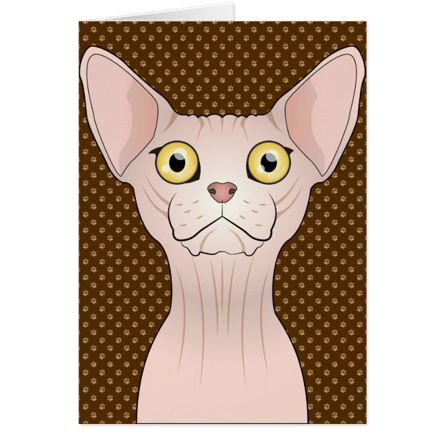 Sphynx Katzen-Cartoon-Tatzen (Vorne)