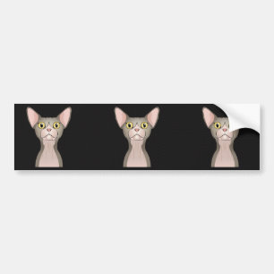Sphynx Katzen-Cartoon (zweifarbig) Autoaufkleber