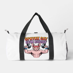 Sphynx-Katzen-Turnkamerad Muskulöser Cartoon Duffle Bag