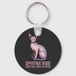 Sphynx-Katzen-Vibe unter Sonnenlicht-Kunst Schlüsselanhänger