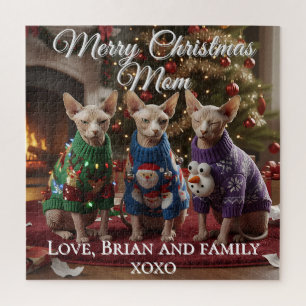 Sphynx Katzen Weihnachten Lustig Personalisiertes