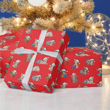 Sphynx-Katzen-Weihnachtsmuster Süßes rotes Geschen