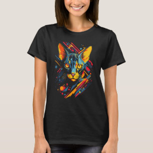 Sphynx-Katzenliebhaber Besitzer Sphynx-Katze Geome T-Shirt