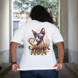 Sphynx-Katzenmutter   Frauen ohne Haare Katzenmutt Große Größe T-Shirt