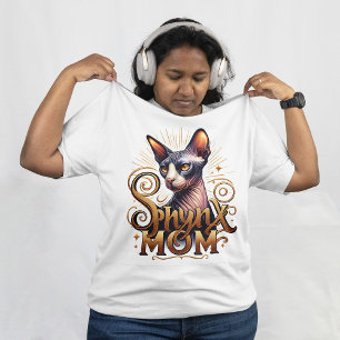 Sphynx-Katzenmutter Mode Weiße Frauen Große Größe T-Shirt