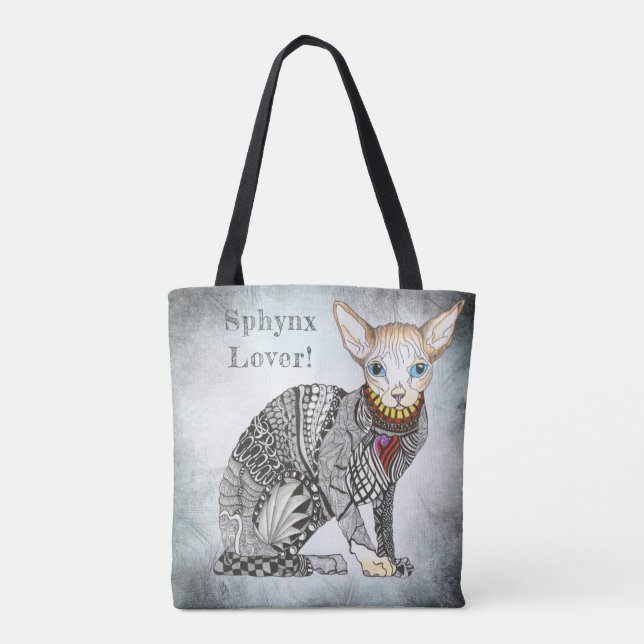 Sphynx Lover Cat Tote Bag Tasche (Rückseite)