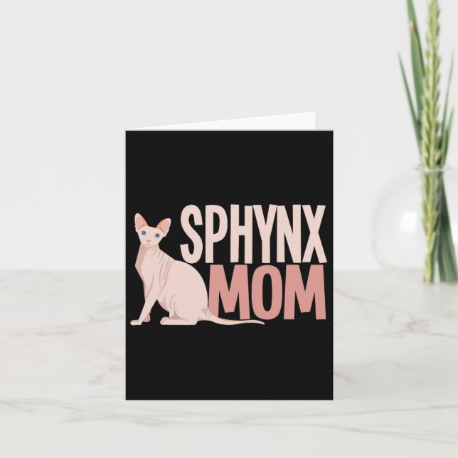 Sphynx-Mama Katzenschwanz Sphinx Frischkatzenbesit Karte (Vorderseite)