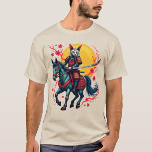 Sphynx Samurai Reiten - Cherry Blossom Sakur T-Shirt