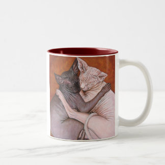 Sphynx Sphinx-Katzen-Katzen-Nickerchen-Zeit-Tasse Zweifarbige Tasse
