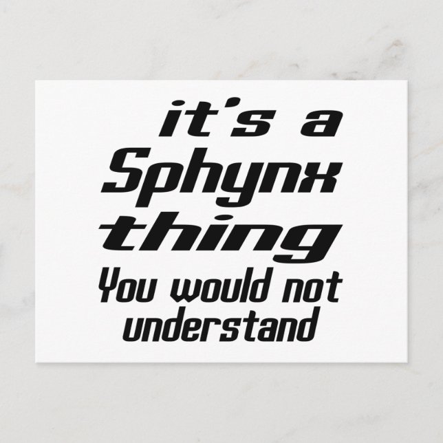 Sphynx Thing Designs Postkarte (Vorderseite)