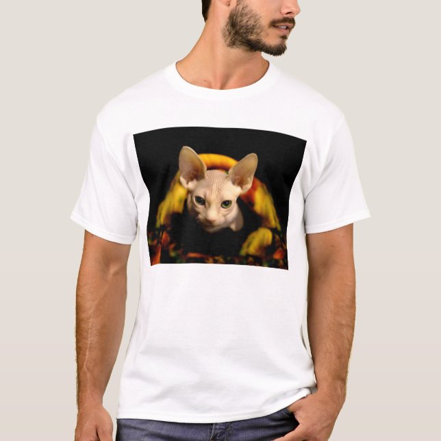 Sphynx unbehaarter Katzen-T - Shirt (Vorderseite)