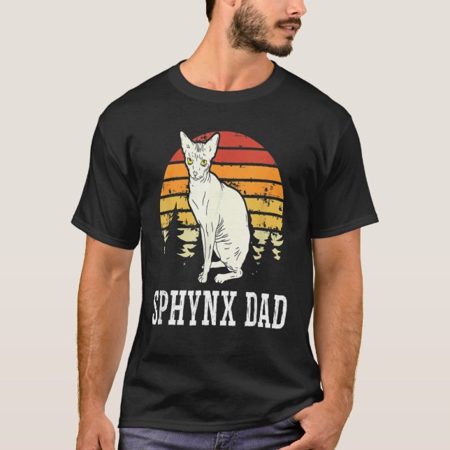Sphynx Vater Feline Haairless Cat Kitten T-Shirt (Vorderseite)