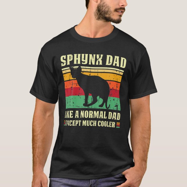 Sphynx Vater Vater Definition Geschenk Katze Vater T-Shirt (Vorderseite)