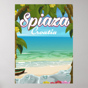 Spiaza Croatia Strandurlaub Poster