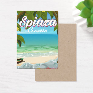 Spiaza Kroatien Strandurlaub Poster