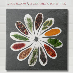 Spice Bloom Kunst Küche Fliese
