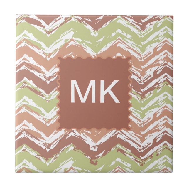 Spice Scribble Zickzack ZigZag Fliese (Vorderseite)