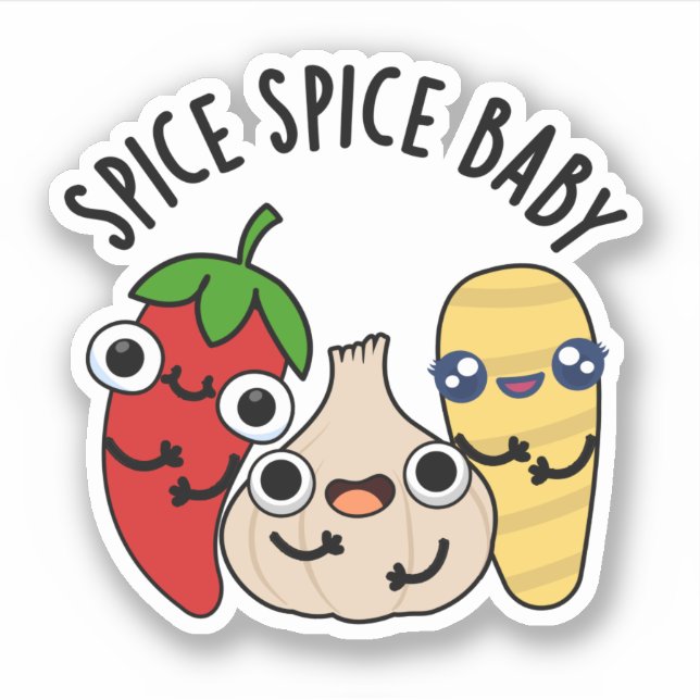 Spice Spice Baby Funny Food Puff Aufkleber (Vorderseite)