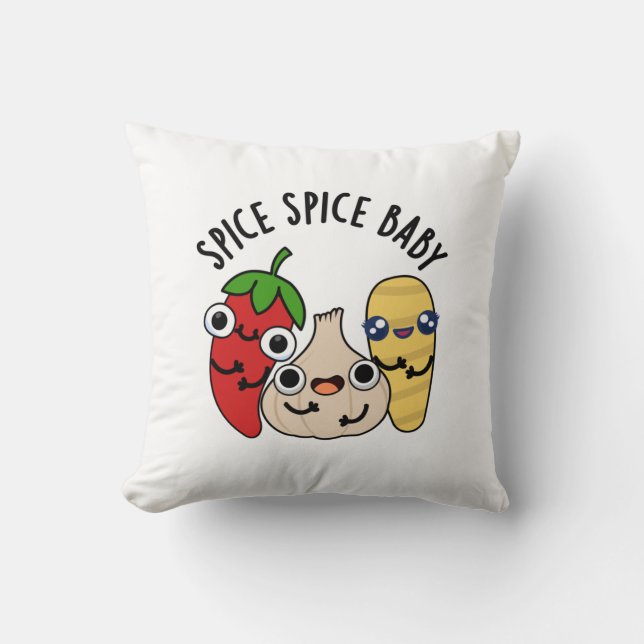 Spice Spice Baby Funny Food Puff Kissen (Vorderseite)