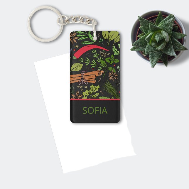 Spices motif nom personnalisé noir (Créateur téléchargé)