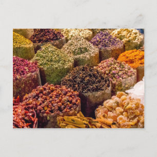 Spices of the middle east postkarte
