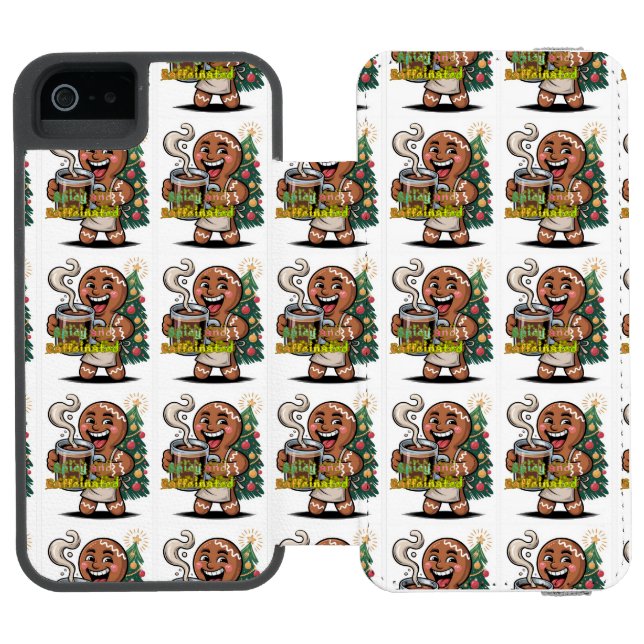 Spicy and Caffeinated Incipio iPhone Geldbeutel-Hülle (Folio Geöffnet)