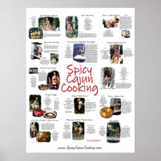 Spicy Cajun Cooking Rezept Poster