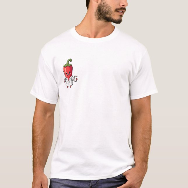 Spicy Doctor Chili Character T-Shirt (Vorderseite)