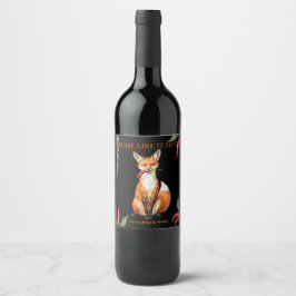 Spicy Fox Individuelle Personalisierte Wein Etiket Weinetikett