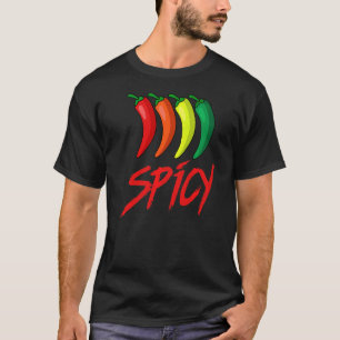 Spicy Fun Hot Chili Sauce Paprikaschoten scharfe L T-Shirt