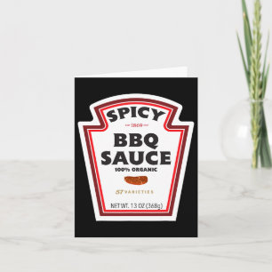 Spicy Grillen Sauce Flaschenetikett Funny Hallowee Karte
