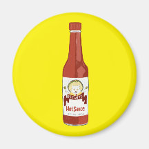Spicy Hot Sauce Cat Sombrero Spaß auf Gelb