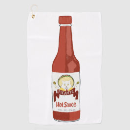Spicy Hot Sauce Salsa Picante Cat Maracas Golfhandtuch