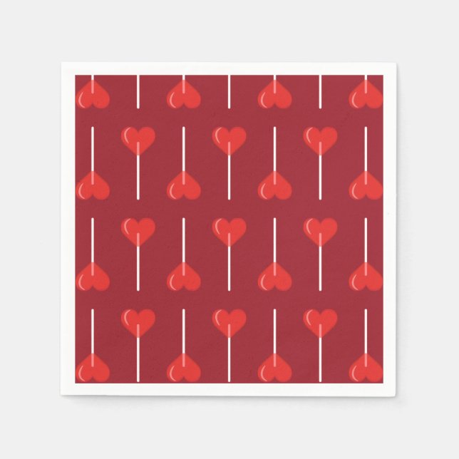 Spicy Liebe Suckers Red Serviette (Vorderseite)