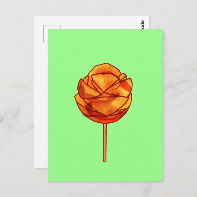 Spicy Mango auf dem Stick Postkarte (Vorne/Hinten)