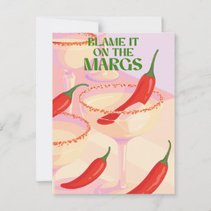 Spicy Margarita Cocktail Spaß Postkarte