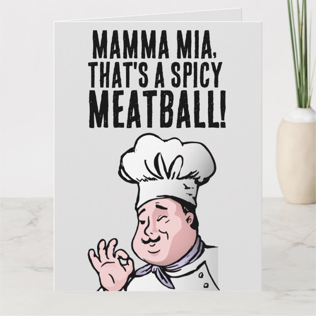 SPICY MEATBALL ITALIENISCHE Grußkarte Karte (Vorderseite)