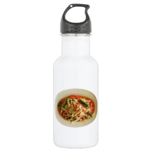Spicy Papaya Salad [Som Tam] ... Thai Lao Food Edelstahlflasche
